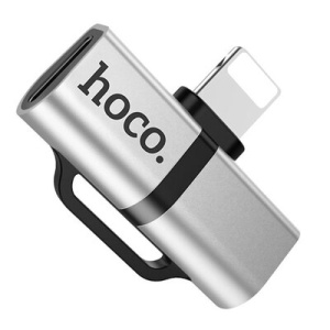 Адаптер HOCO LS20 Apple Dual Lighting  (silver)