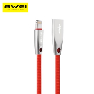 Дата кабель iPhone 5 Awei CL-95 red (красный)