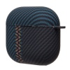 Чехол для кейса "Apple AirPods 4" LUXO Creative черный/синий (black/blue) (121)