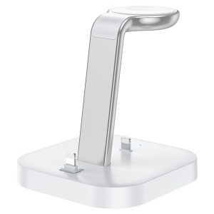 Беспроводное зарядное устройство HOCO CW43 3в1 белый (white)