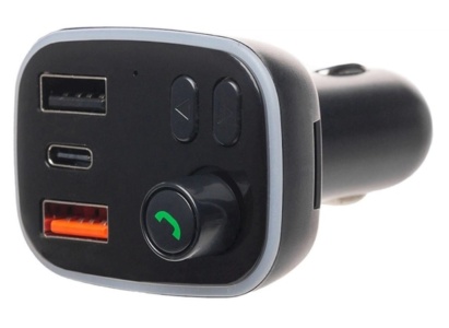 Автомобильный FM-трансмиттер P2 QC 3.0 черный (Black)