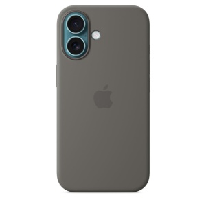 Защитный чехол iPhone 16 Silicone case Msafe серый (stone gray)