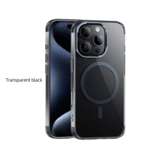 Защитный чехол iPhone 16 Pro Max Hoco (AS11) transparent черный (black)