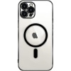 Защитный чехол iPhone 14 Plus Kot Design clear Magsafe черный (black)