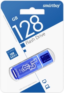 USB накопитель 128Gb Smart Buy Glossy 3.0 темно-синий (dark blue)