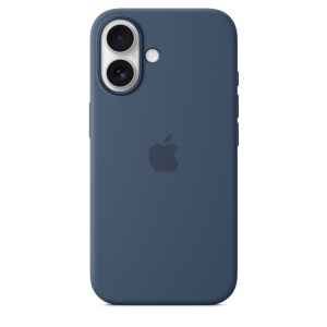 Защитный чехол iPhone 16 Silicone case Msafe джинсовый (denim)