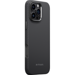 Защитный чехол iPhone 16 Pro Pitaka Military-Grade Protective Case черно-серый