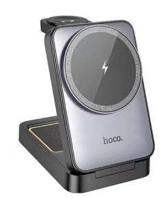 Беспроводное зарядное устройство HOCO CQ21 3-IN-1 черный (black)