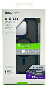 Защитный чехол iPhone 15 Pro Hoco Airbag Msafe синий (blue)