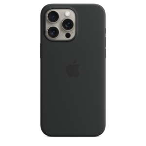 Защитный чехол iPhone 15 Pro Max Silicon Case Msafe черный (black)