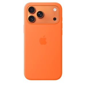 Защитный чехол iPhone 17 Pro Silicone case Msafe оранжевй (orange)