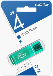 USB накопитель 4Gb Smart Buy Glossy зеленый (green)