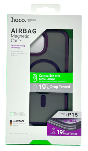 Защитный чехол iPhone 15 - Hoco Premium Airbag Msafe фиолетовый (purple)