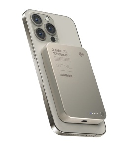 Аккумулятор портативный Momax Q.Mag X1 10000mAh 13mm натуральный титан (natural titanium)