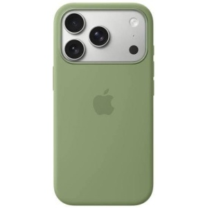 Защитный чехол iPhone 17 Pro Silicone case Msafe зеленый (light moss)