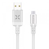 Дата кабель Micro USB USAMS SJ288USB04 White (1 м) LED/светящийся