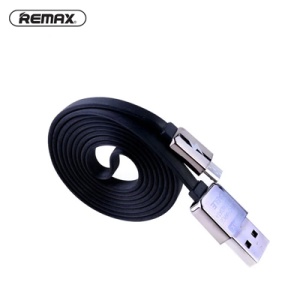 Дата кабель iPhone 5 Remax Fast плоский black (черный)