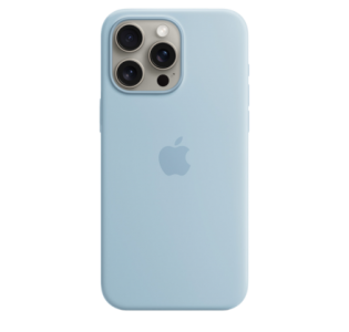 Защитный чехол iPhone 15 Pro Silicon Case Msafe голубой  (winter blue)