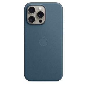 Защитный чехол iPhone 15 Pro Max FineWoven Case Msafe синий (pacific blue)