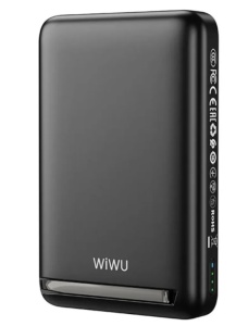 Аккумулятор портативный Wiwu Wi-P043 10000mAh PD20W Magnetic Power черный (black)