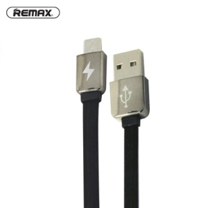 Дата кабель iPhone 5 Remax Fast плоский black (черный)