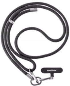 Ремешок-шнурок для телефона через плечо Momax черный (black)