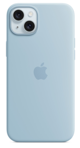 Защитный чехол iPhone 15 Silicone case Msafe синий (blue)