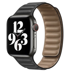 Ремешок для часов Apple Watch APW экокожа на магните 42/44/45/49 черный (black)
