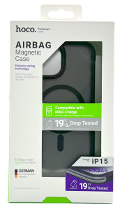 Защитный чехол iPhone 15 Hoco Premium Airbag Msafe черный (black)