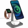 Беспроводное зарядное устройство COTECi WS-36 3in1 Magsafe magnetic wireless fast charging серый