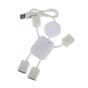 USB HUB Человечек (4 USB) белый (white)
