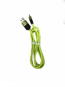 Дата кабель Micro USB Rubber прорезиненный green (зеленый)
