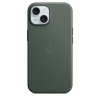 Защитный чехол iPhone 15 FineWoven Case Msafe зеленый (evergreen)