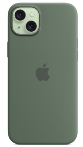 Защитный чехол iPhone 15 Silicone case Msafe зеленый (green)