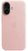 Защитный чехол iPhone 16 Leather Case Msafe розовый (pink)