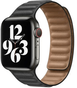 Ремешок для часов Apple Watch 42/44/45 на магнитной застежке серый 