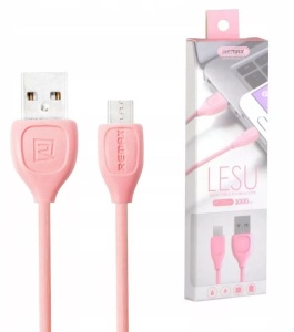 Дата кабель Micro USB Remax Lesu Series RC-050m pink (розовый)