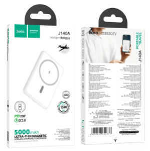 Аккумулятор портативный НОСО J140A MAGNETIC 5000mAh белый (white)