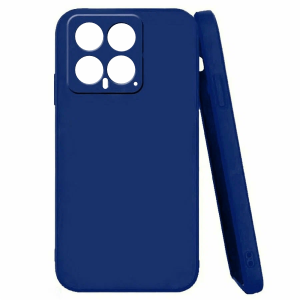 Кейс - Xiaomi14  Silky soft touch - (синий)