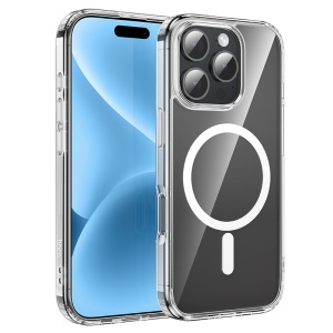 Защитный чехол iPhone 16 Pro Hoco magnetic case прозрачный