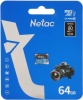 Карта памяти Micro SD 64Gb Netac без адаптера (10 класс)