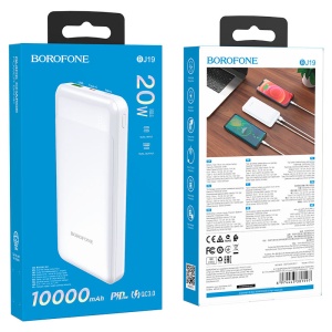 Аккумулятор портативный Borofon BJ19 10000mAh 20W белый (white)