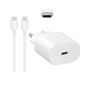 Адаптер сетевой Samsung USB-C 25W белый (white) оригинал