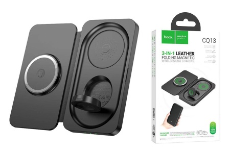 Беспроводное зарядное устройство HOCO CQ13 Triumph 3-in-1 черный (black)