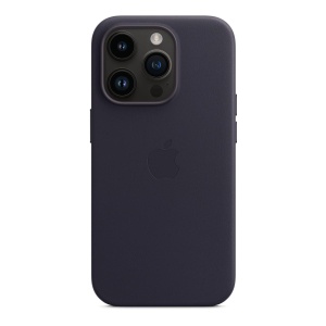 Защитный чехол iPhone 14 Leater Case MagSafe полночный синий (bidnight blue)