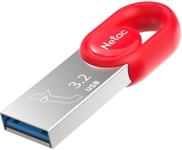 USB накопитель 32Gb Netac UM2 красный/серебристый (red/silver)