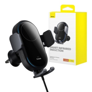 Автомобильный держатель - Baseus LightCharger Series Wireless Charging Electric Car Mount 15W