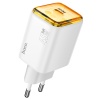 Адаптер сетевой HOCO N54 45W Single Port + usb-c+usb-c cabel белый (white)