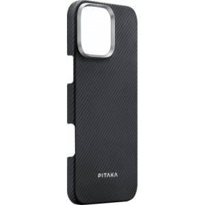 Защитный чехол iPhone 16 Pro Max Pitaka Ultra-Slim Case черно-серый