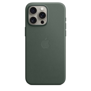 Защитный чехол iPhone 15 Pro FineWoven Case Msafe зеленый (evergreen)